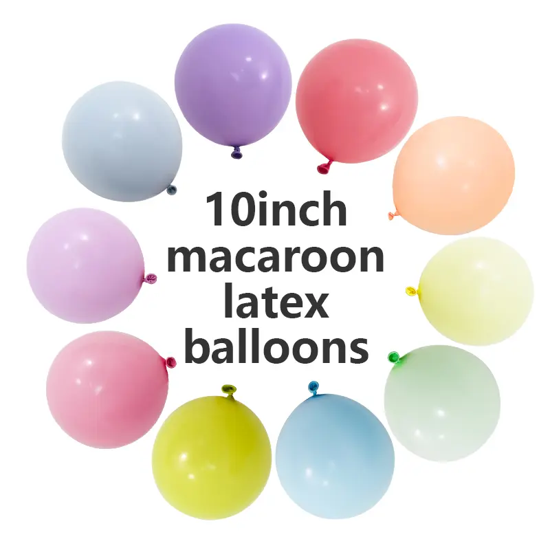 10 လက်မ Macaron Latex Balloons