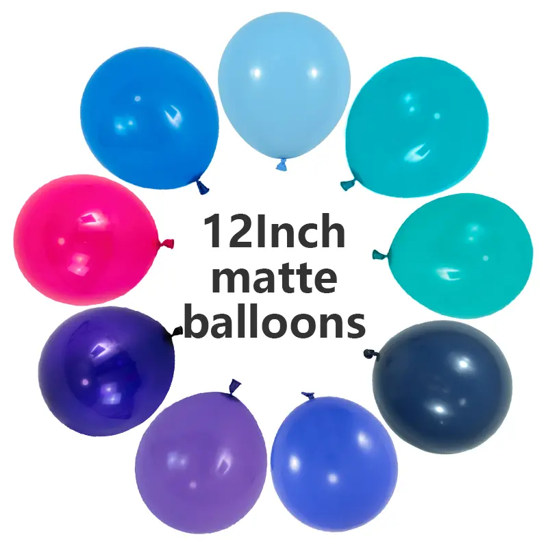 12 လက်မ Matte Latex Balloons