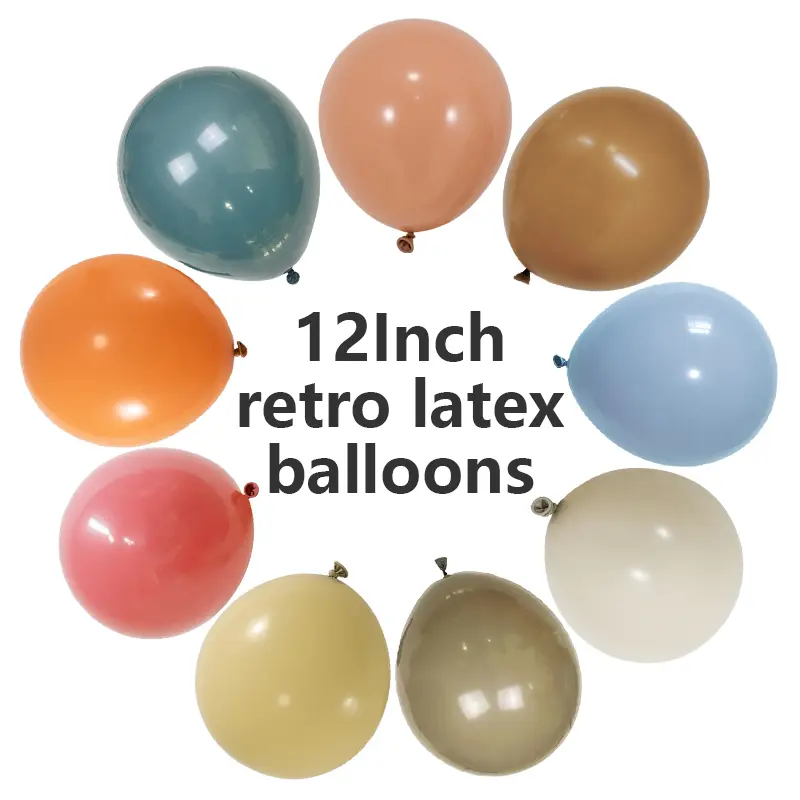 12 လက်မ Retro Latex Balloons