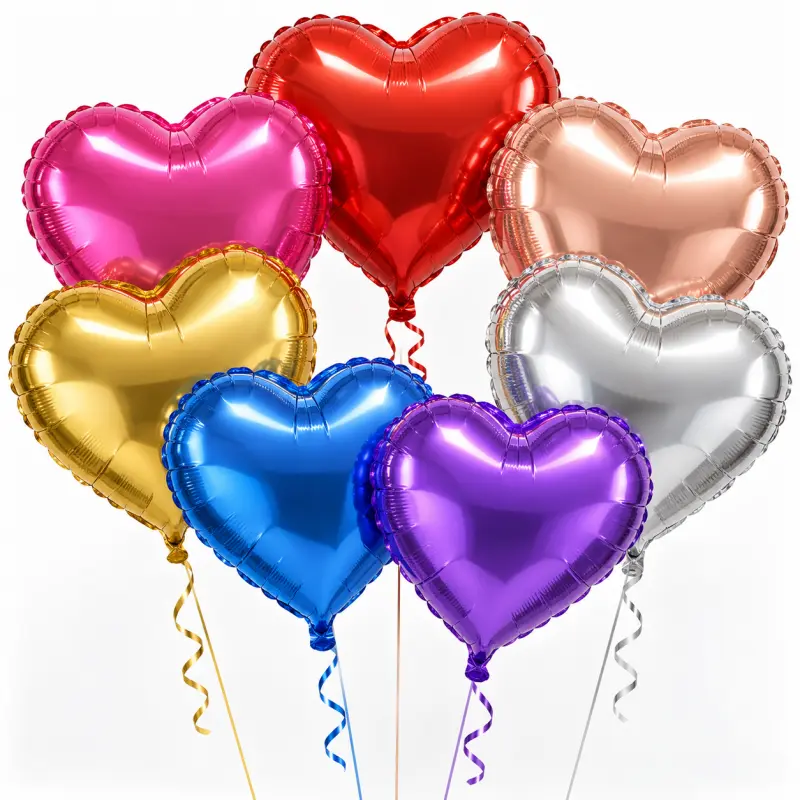 18 လက်မ Heart Foil Balloons