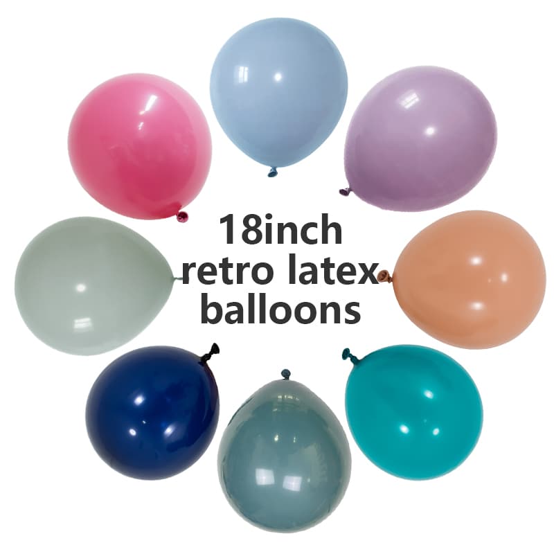 18 လက်မ Retro Latex Balloons