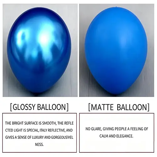 Matte နှင့် Glossy Latex Balloons