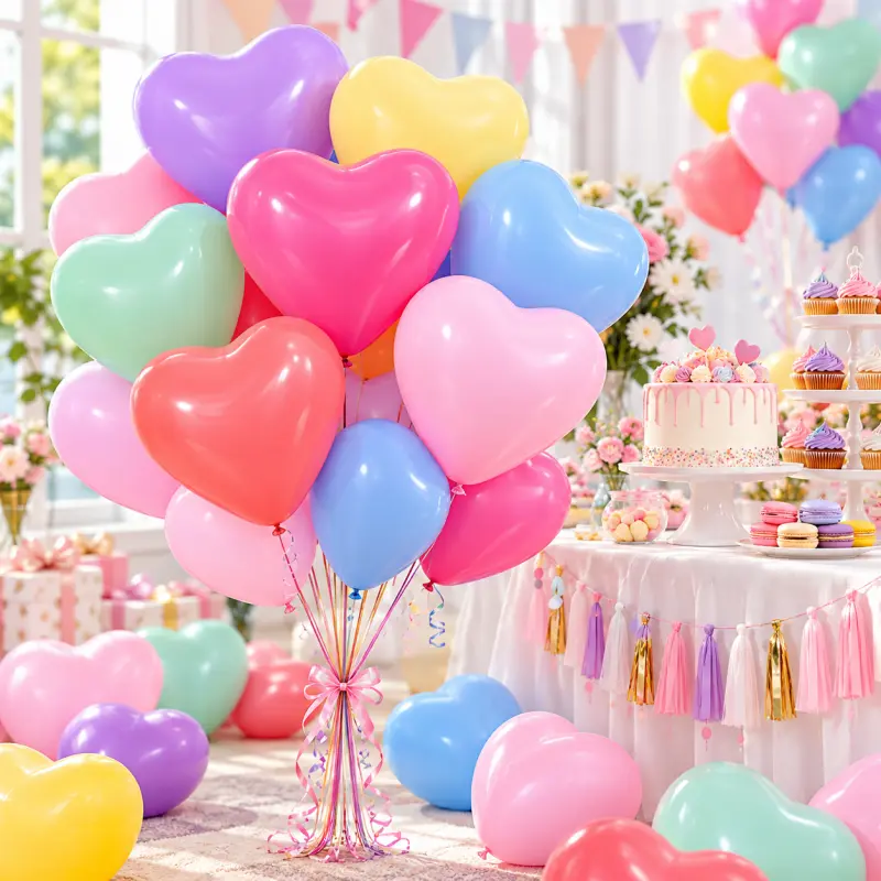 ၃၆ လက်မ Heart Latex Balloons