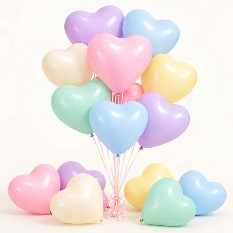 5 လက်မ Heart Latex Balloons