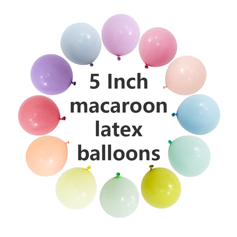 5 လက်မ Macaron Latex Balloons