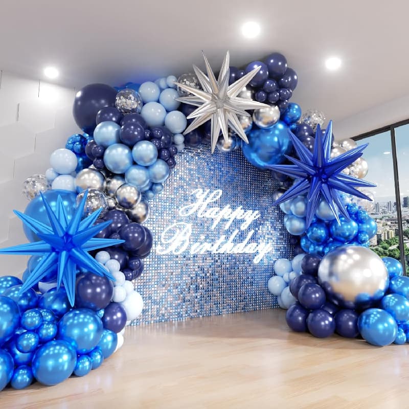 အပြာရောင်မွေးနေ့ Balloon Arch