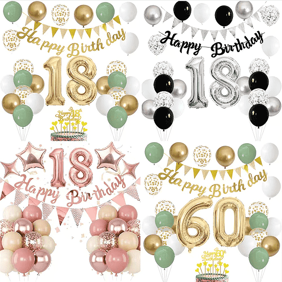 ပျော်ရွှင်သောမွေးနေ့ပူဖောင်းများ