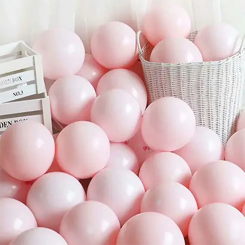 ပန်းရောင် Macaroon Balloons