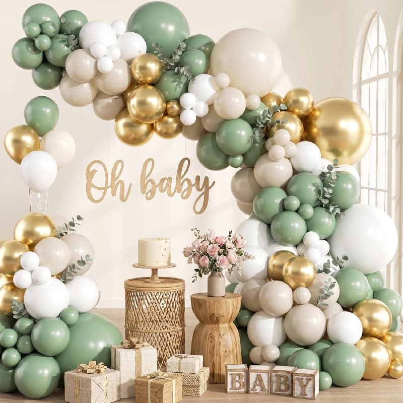 Sage Green Balloon Garland Kit